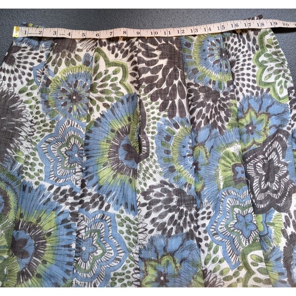 Lafayette 148 Flounce Skirt Linen Blend Multicolor Floral Pleated Size 16 - Picture 3 of 9